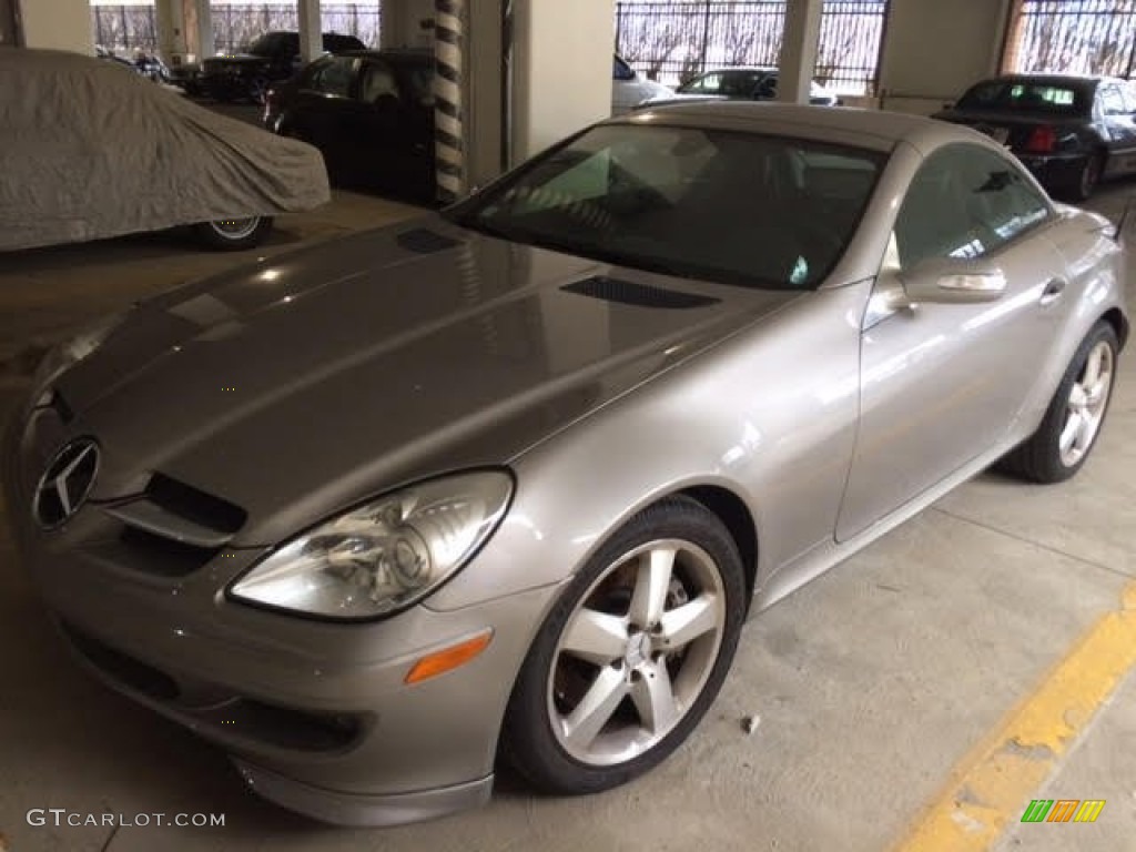 2005 SLK 350 Roadster - Pewter Silver Metallic / Brown photo #2