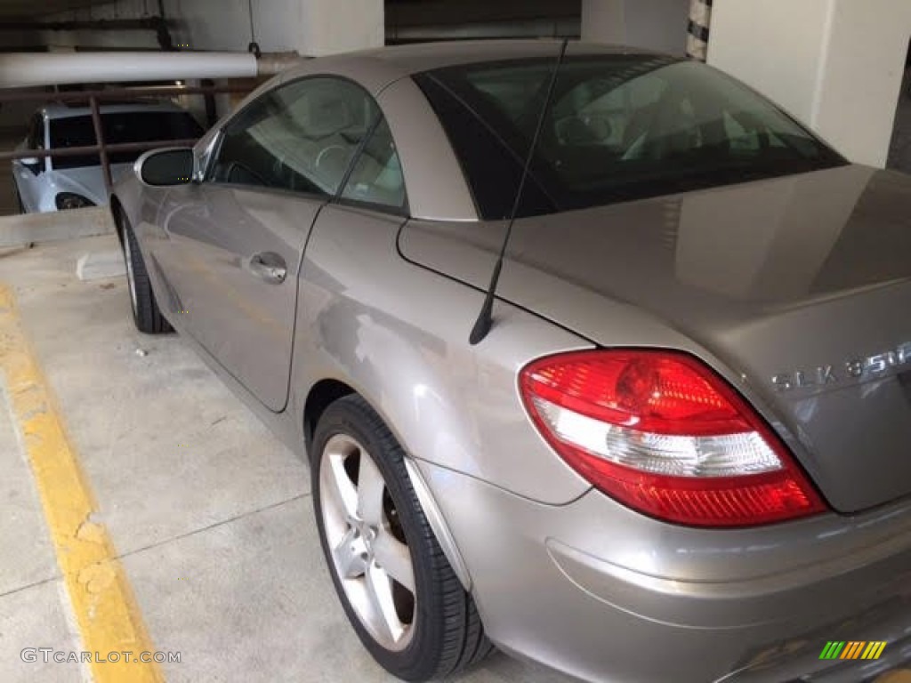 2005 SLK 350 Roadster - Pewter Silver Metallic / Brown photo #3