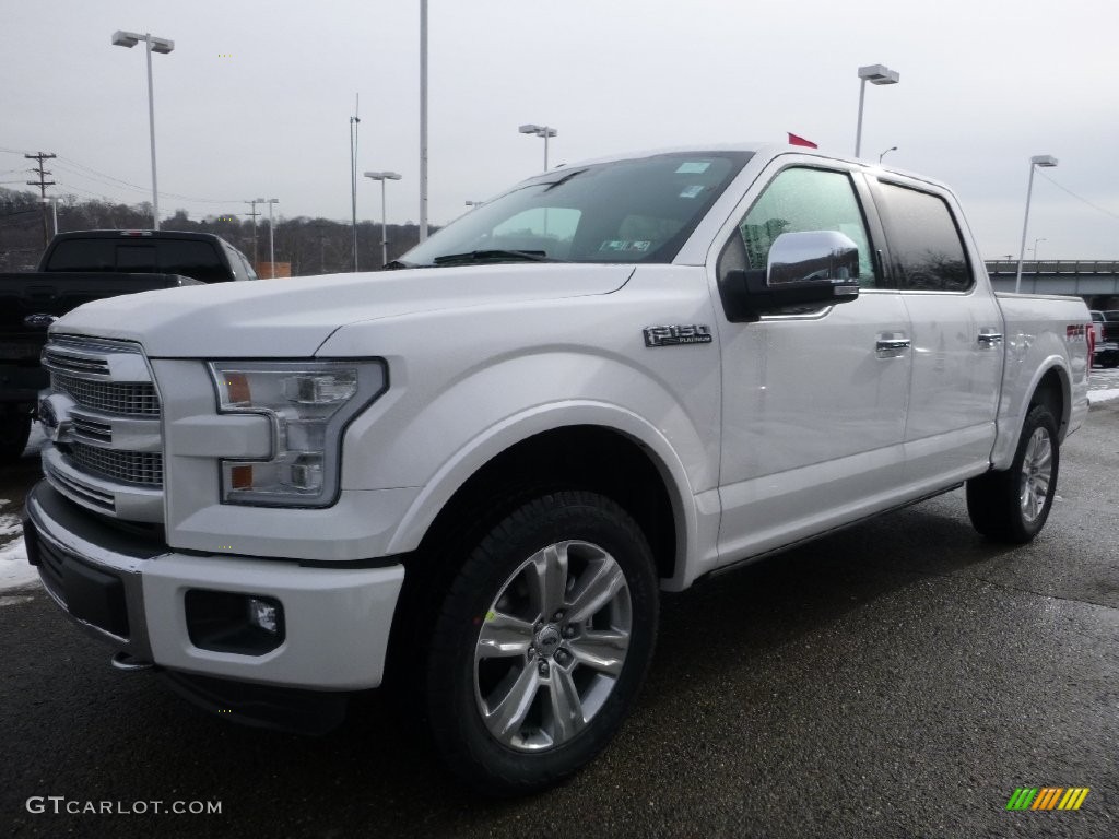 White Platinum 2016 Ford F150 Platinum SuperCrew 4x4 Exterior Photo #110124653