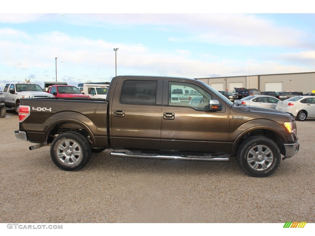 2009 F150 Lariat SuperCrew 4x4 - Stone Green Metallic / Camel/Tan photo #1