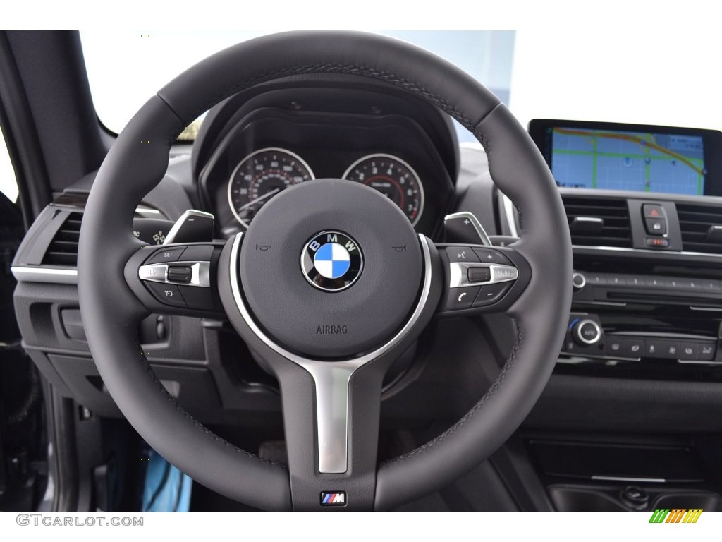 2016 BMW M235i Coupe Black Steering Wheel Photo #110132591