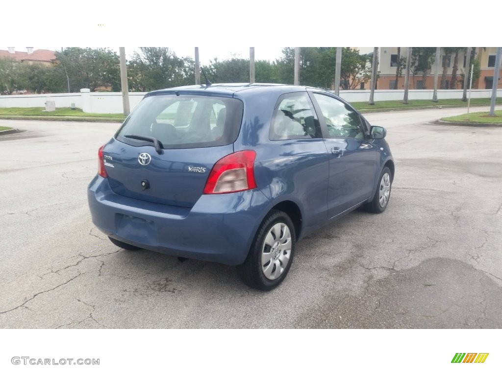 2007 Yaris 3 Door Liftback - Bayou Blue Metallic / Dark Charcoal photo #5