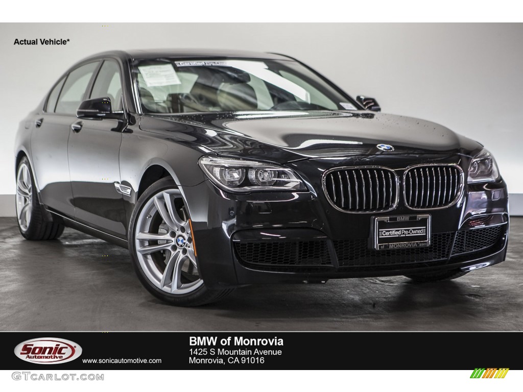 2013 7 Series 740Li Sedan - Black Sapphire Metallic / Ivory White/Black photo #1