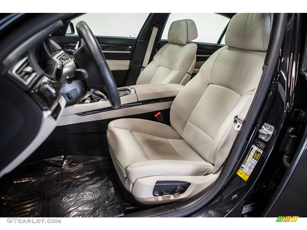 2013 7 Series 740Li Sedan - Black Sapphire Metallic / Ivory White/Black photo #6