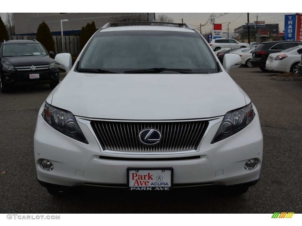 2012 RX 450h AWD Hybrid - Starfire White Pearl / Parchment photo #8