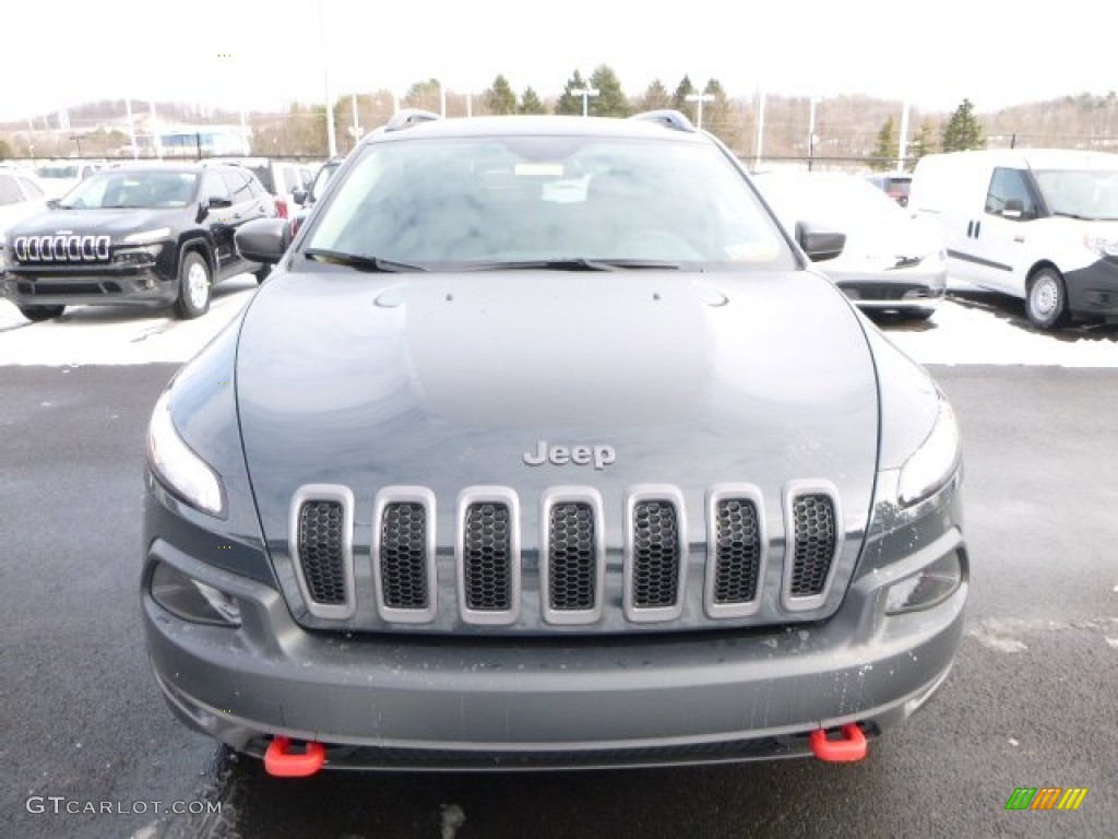 2016 Cherokee Trailhawk 4x4 - Rhino / Black photo #11