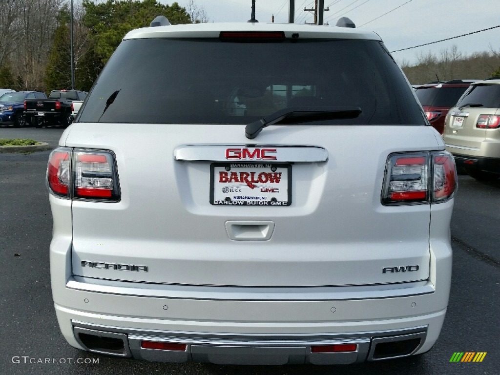 2016 Acadia Denali AWD - White Frost Tricoat / Cocoa Dune photo #5