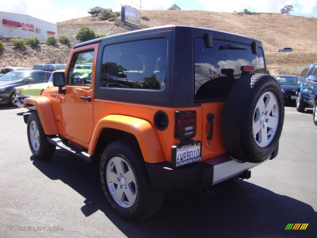 2012 Wrangler Sahara 4x4 - Crush Orange / Black/Dark Saddle photo #5