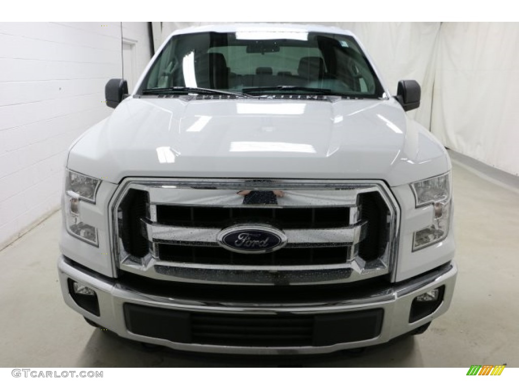 2016 F150 XLT SuperCab 4x4 - Oxford White / Medium Earth Gray photo #2