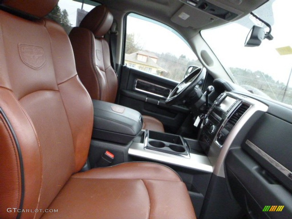 2011 Ram 2500 HD Laramie Crew Cab 4x4 - Brilliant Black Crystal Pearl / Light Pebble Beige/Bark Brown photo #4