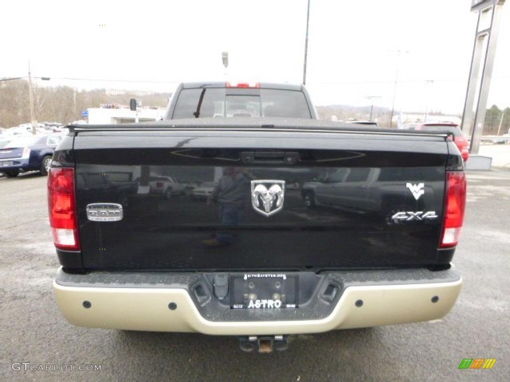2011 Ram 2500 HD Laramie Crew Cab 4x4 - Brilliant Black Crystal Pearl / Light Pebble Beige/Bark Brown photo #8
