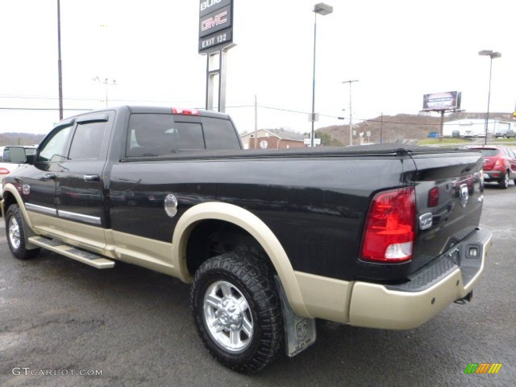 2011 Ram 2500 HD Laramie Crew Cab 4x4 - Brilliant Black Crystal Pearl / Light Pebble Beige/Bark Brown photo #9
