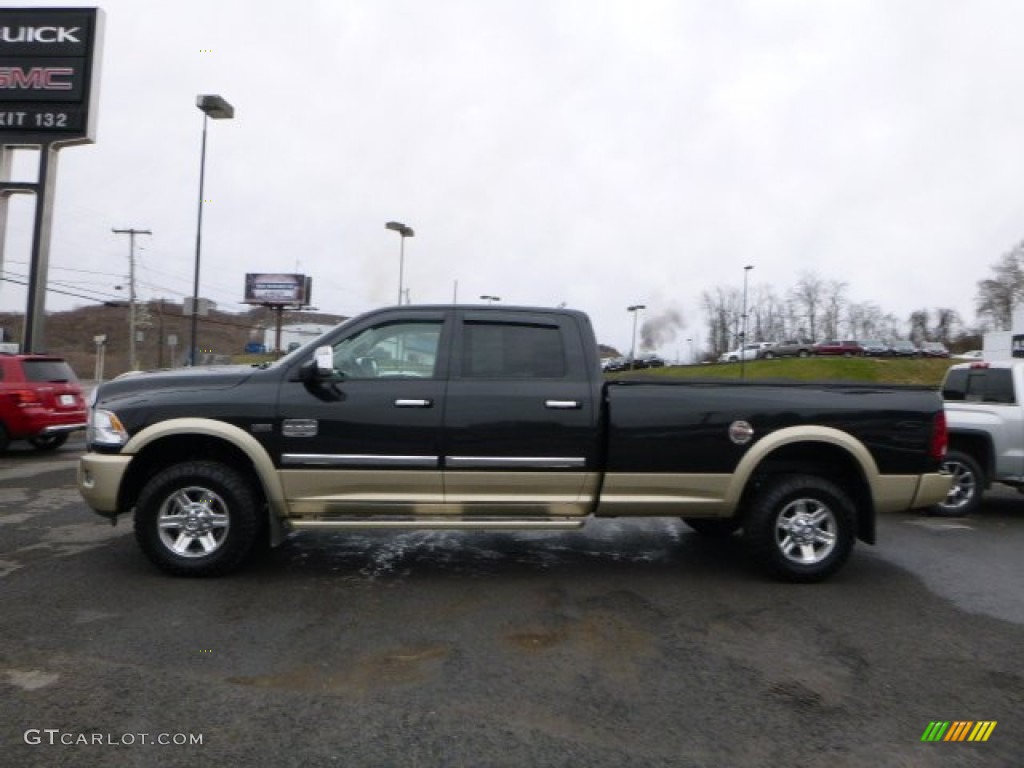 2011 Ram 2500 HD Laramie Crew Cab 4x4 - Brilliant Black Crystal Pearl / Light Pebble Beige/Bark Brown photo #10