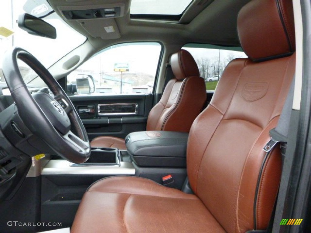 2011 Ram 2500 HD Laramie Crew Cab 4x4 - Brilliant Black Crystal Pearl / Light Pebble Beige/Bark Brown photo #13
