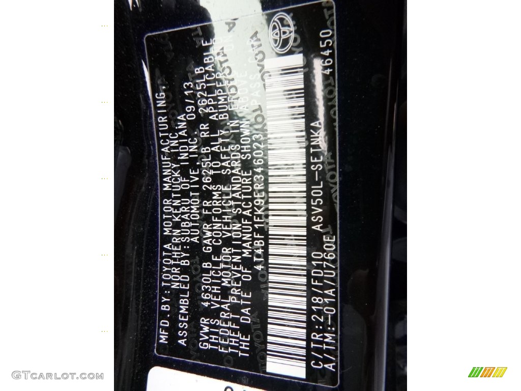 2014 Camry LE - Attitude Black Metallic / Ash photo #25