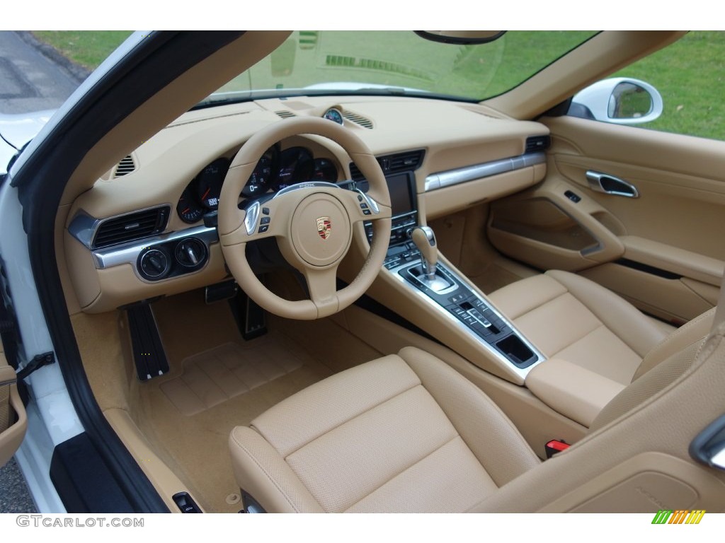 Luxor Beige Interior 2014 Porsche 911 Carrera Cabriolet Photo #110153518