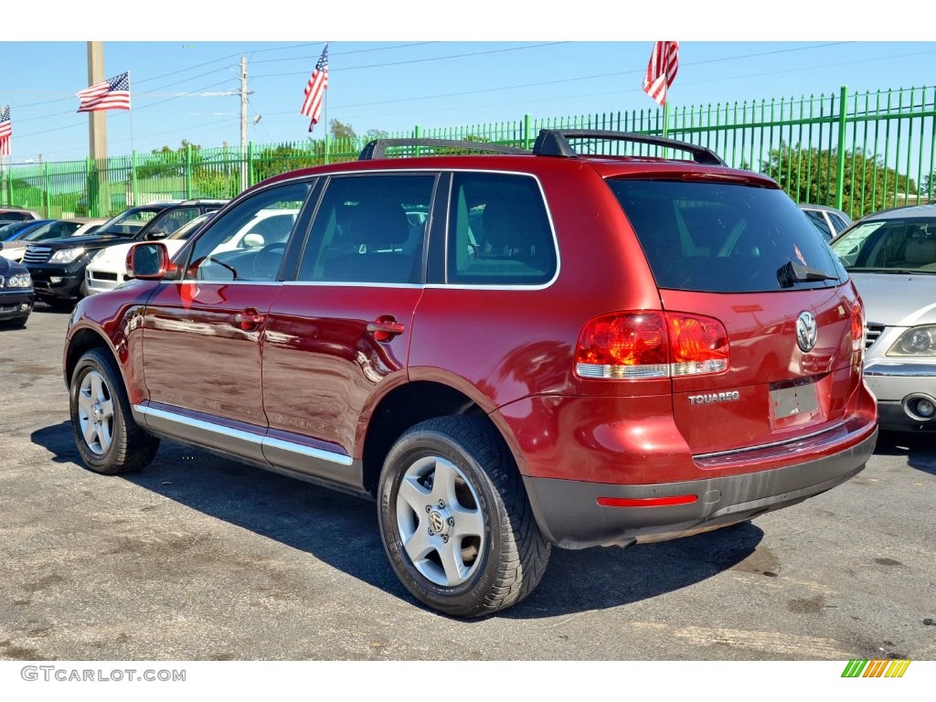 2005 Touareg V6 - Colorado Red Metallic / Kristal Grey photo #8