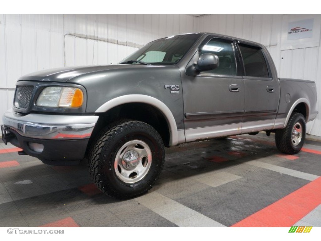 2002 F150 XLT SuperCrew 4x4 - Dark Shadow Grey Metallic / Medium Graphite photo #2