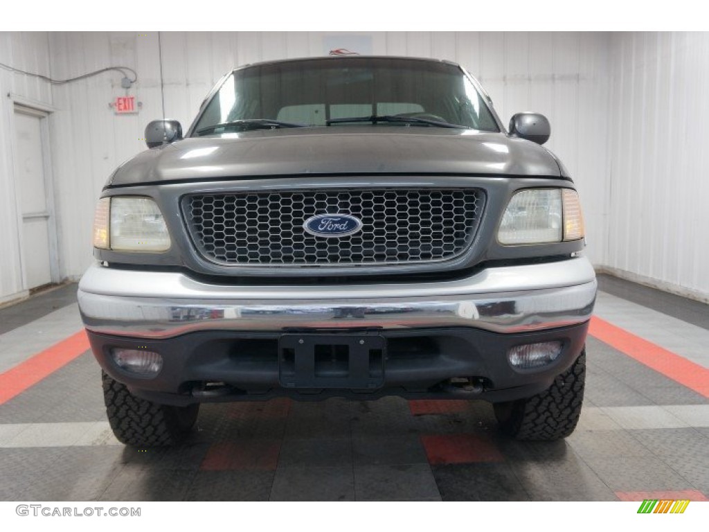 2002 F150 XLT SuperCrew 4x4 - Dark Shadow Grey Metallic / Medium Graphite photo #4