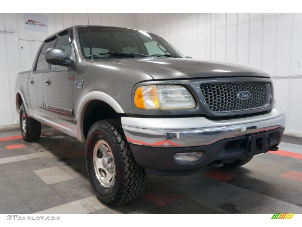 2002 F150 XLT SuperCrew 4x4 - Dark Shadow Grey Metallic / Medium Graphite photo #5