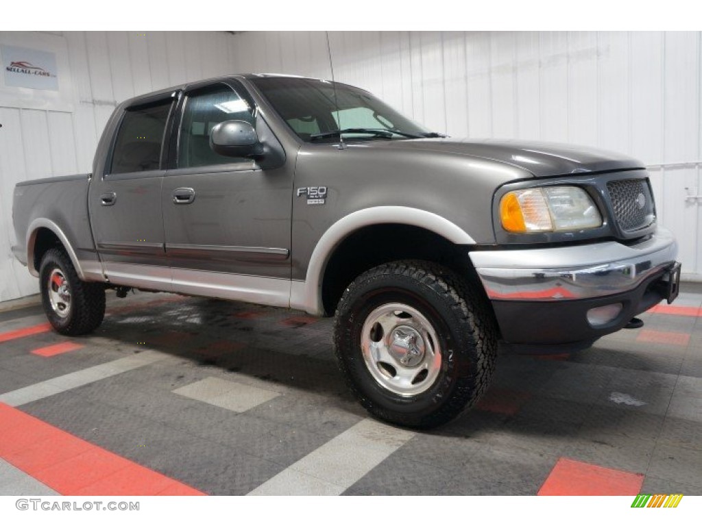 2002 F150 XLT SuperCrew 4x4 - Dark Shadow Grey Metallic / Medium Graphite photo #6