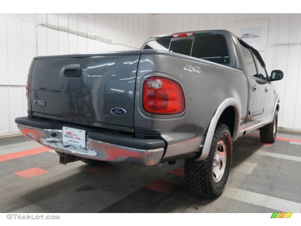 2002 F150 XLT SuperCrew 4x4 - Dark Shadow Grey Metallic / Medium Graphite photo #8