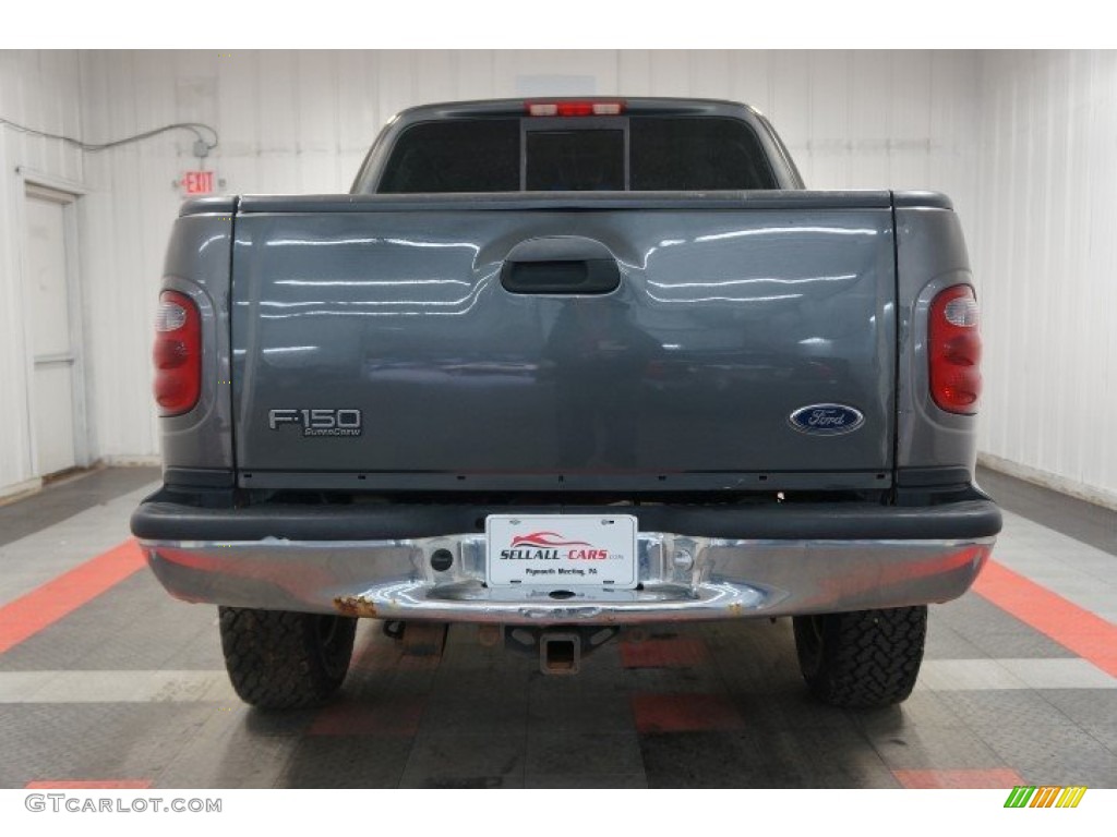 2002 F150 XLT SuperCrew 4x4 - Dark Shadow Grey Metallic / Medium Graphite photo #9