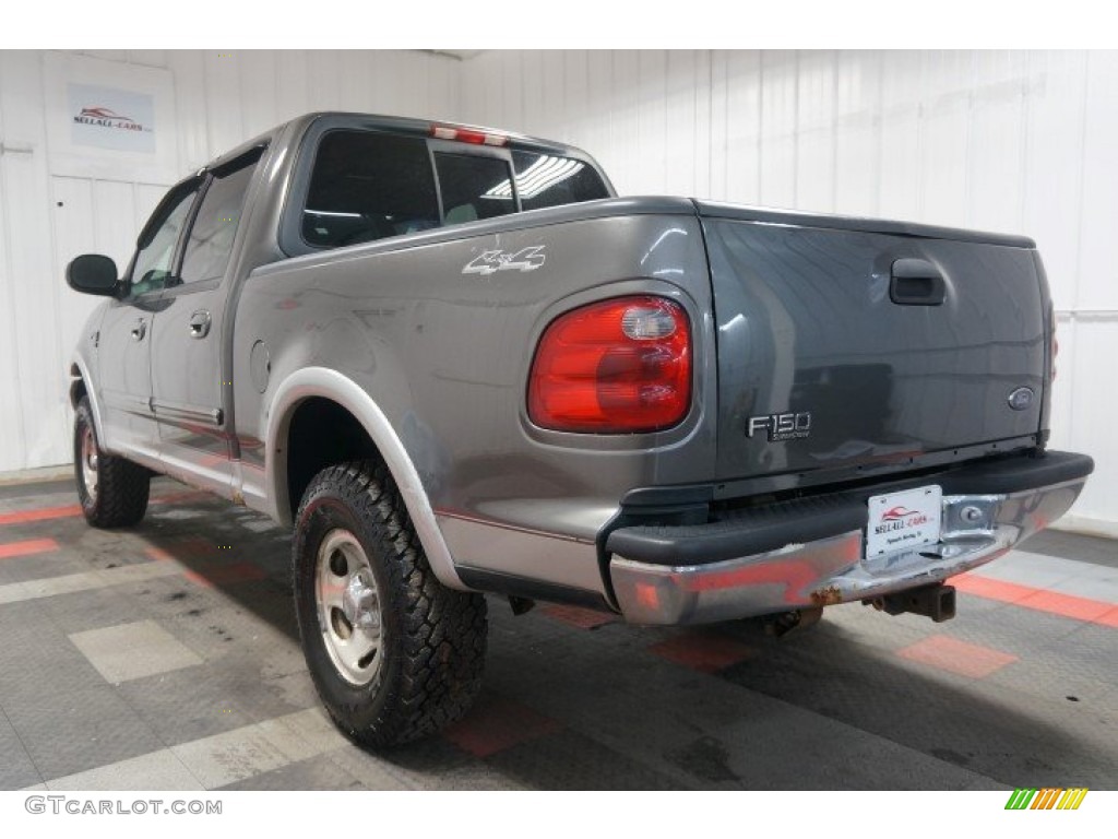 2002 F150 XLT SuperCrew 4x4 - Dark Shadow Grey Metallic / Medium Graphite photo #10