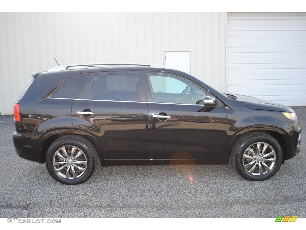 2011 Sorento SX V6 - Ebony Black / Black photo #6