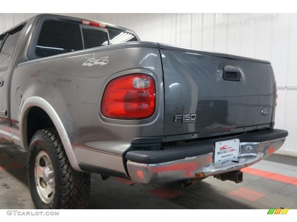 2002 F150 XLT SuperCrew 4x4 - Dark Shadow Grey Metallic / Medium Graphite photo #110