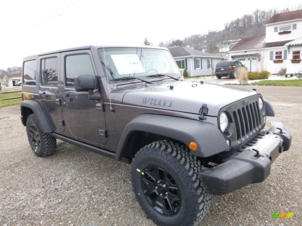 2016 Wrangler Unlimited Willys Wheeler 4x4 - Granite Crystal Metallic / Black photo #13