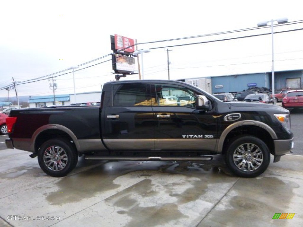 Magnetic Black 2016 Nissan TITAN XD Platinum Reserve Crew Cab 4x4 Exterior Photo #110160205