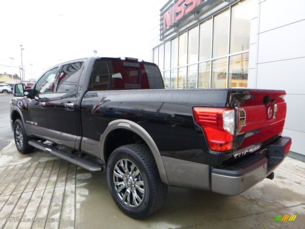 Magnetic Black 2016 Nissan TITAN XD Platinum Reserve Crew Cab 4x4 Exterior Photo #110160352
