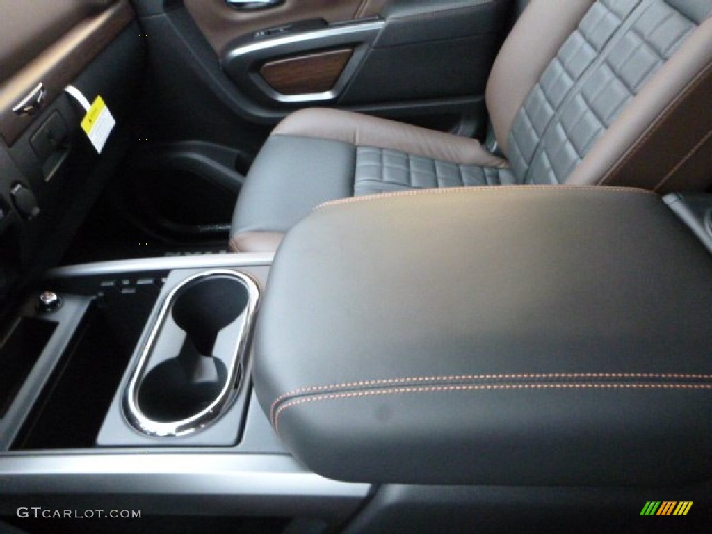 Platinum Reserve Black/Brown Leather Interior 2016 Nissan TITAN XD Platinum Reserve Crew Cab 4x4 Photo #110160547