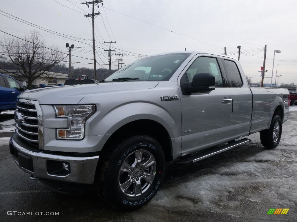 2016 F150 XLT SuperCab 4x4 - Ingot Silver / Medium Earth Gray photo #7