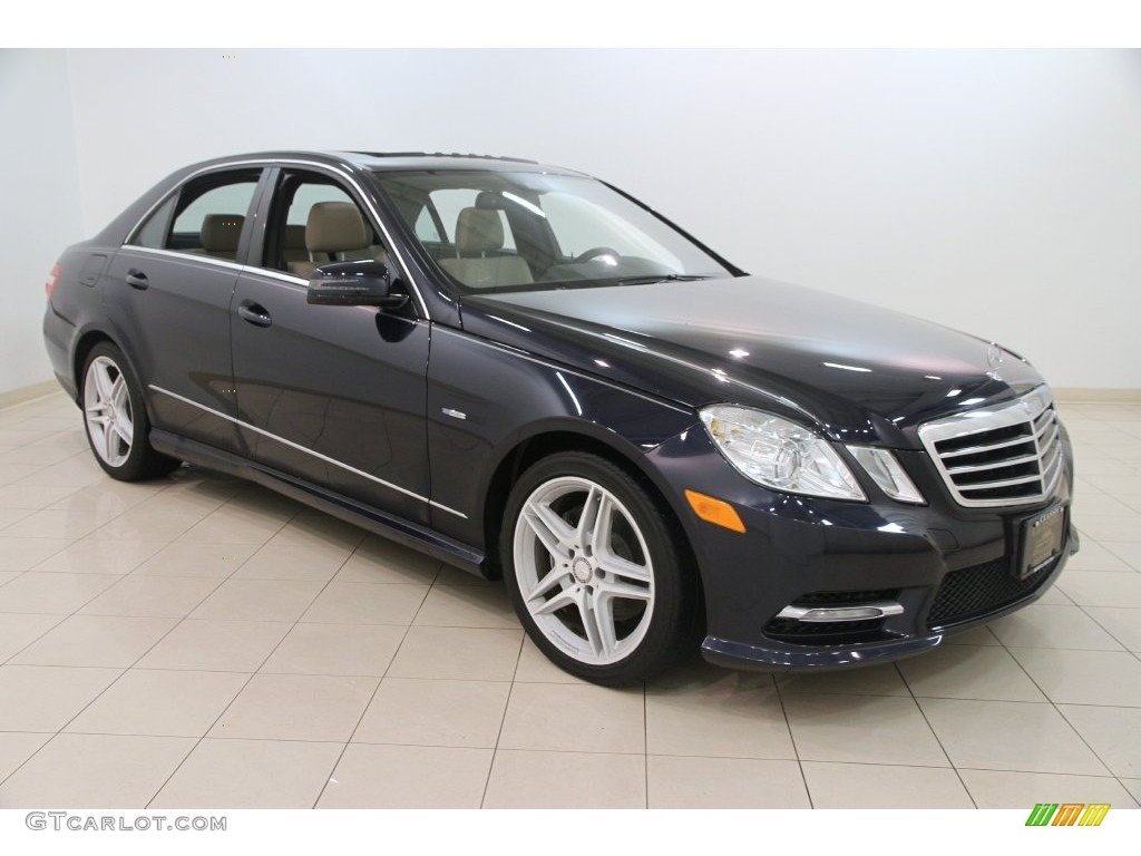 Lunar Blue Metallic 2012 Mercedes-Benz E 350 4Matic Sedan Exterior Photo #110166845