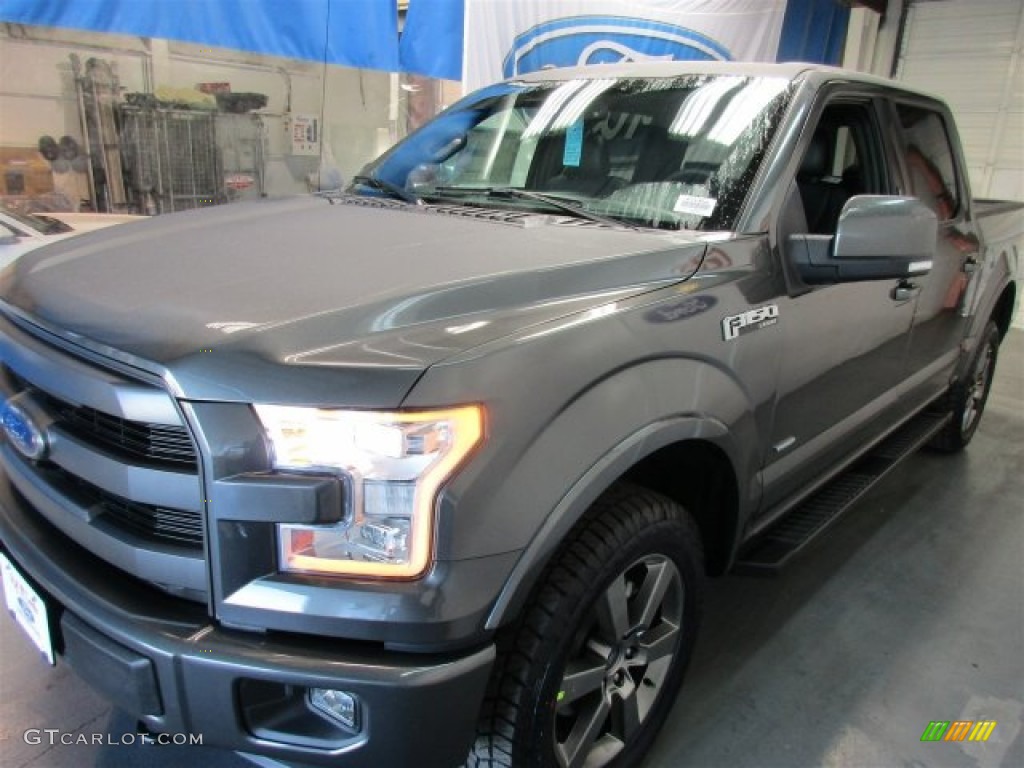 2016 F150 Lariat SuperCrew 4x4 - Magnetic / Black photo #3