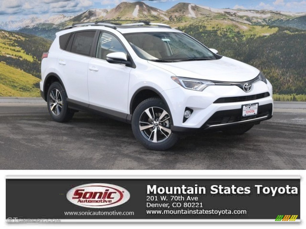 2016 RAV4 XLE AWD - Super White / Nutmeg photo #1