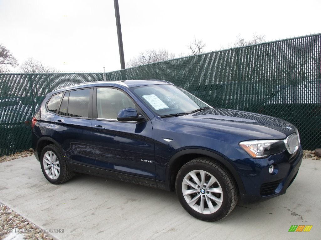 2016 X3 xDrive28i - Deep Sea Blue Metallic / Saddle Brown photo #1