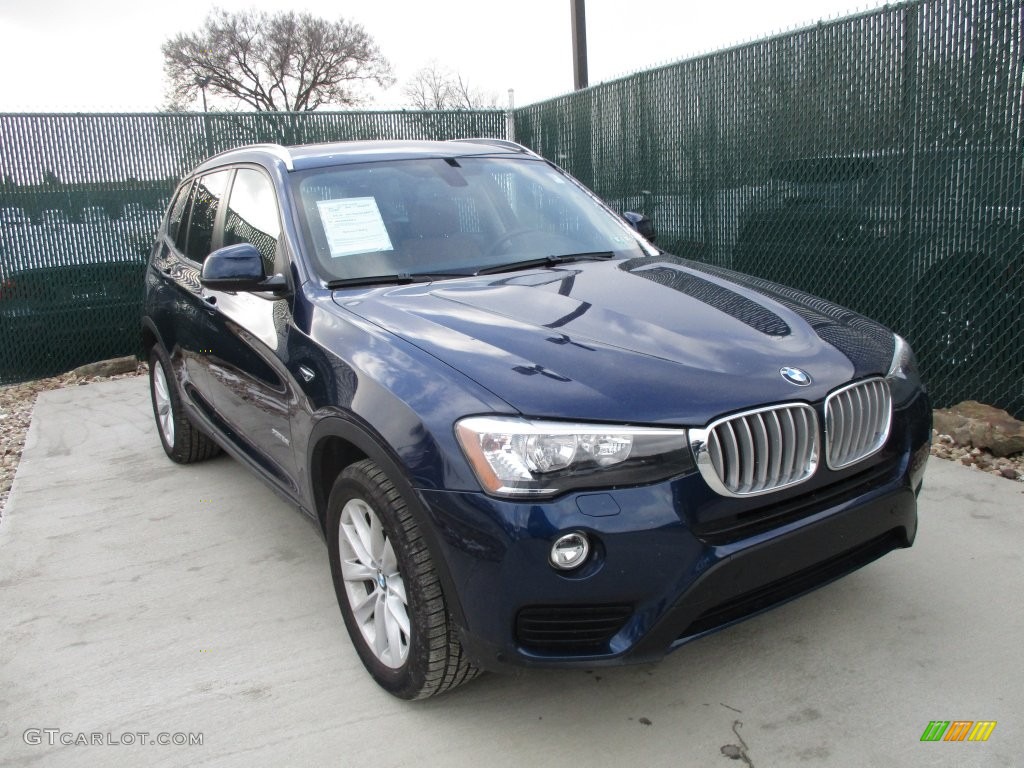 2016 X3 xDrive28i - Deep Sea Blue Metallic / Saddle Brown photo #5