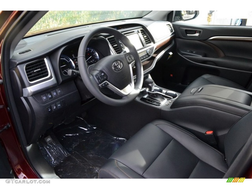 Black Interior 2016 Toyota Highlander Hybrid Limited Platinum AWD Photo #110172427
