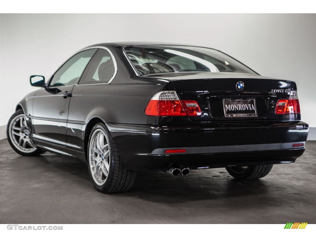 2004 3 Series 330i Coupe - Black Sapphire Metallic / Black photo #10