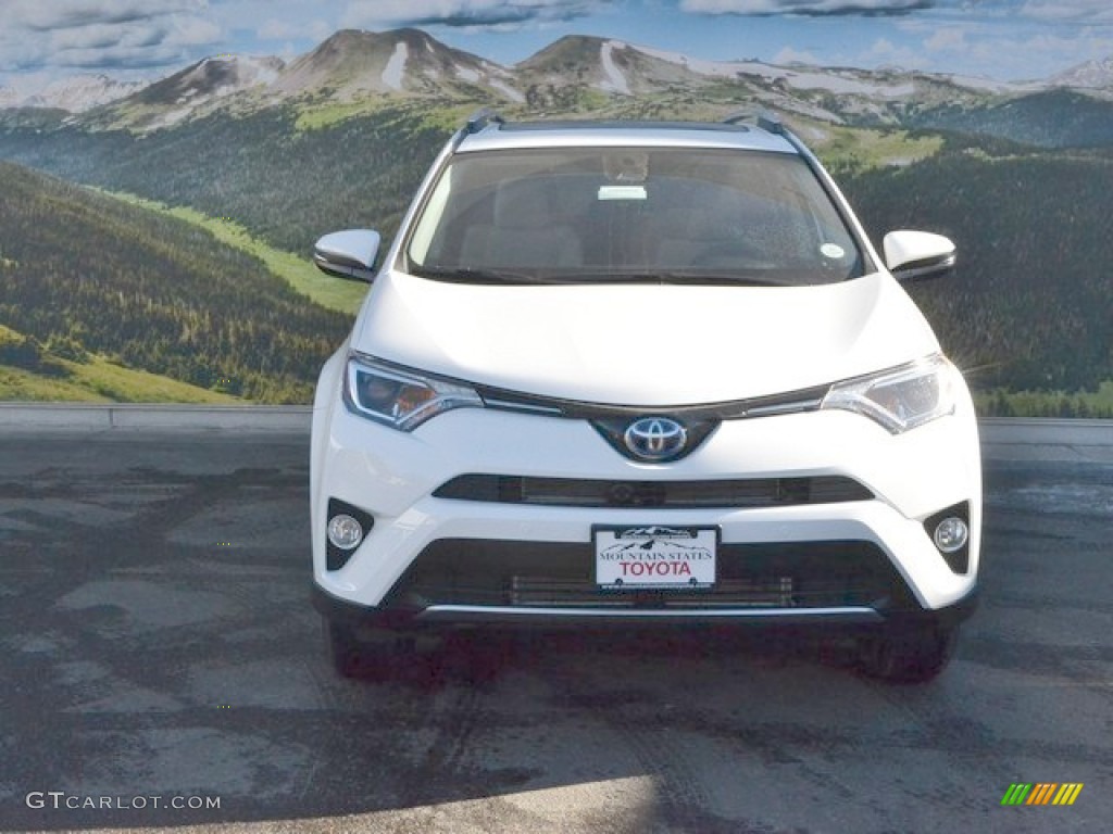2016 RAV4 XLE Hybrid AWD - Super White / Ash photo #2
