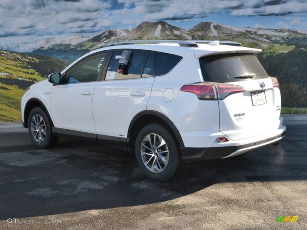 2016 RAV4 XLE Hybrid AWD - Super White / Ash photo #3