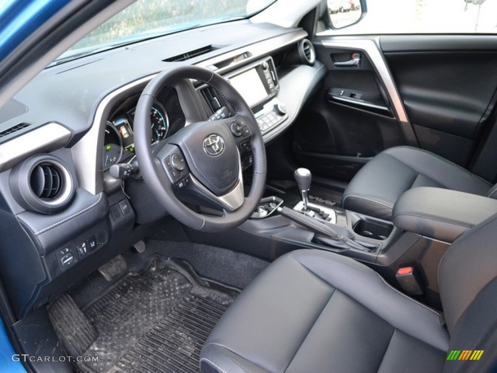 Black Interior 2016 Toyota RAV4 Limited Hybrid AWD Photo #110175175