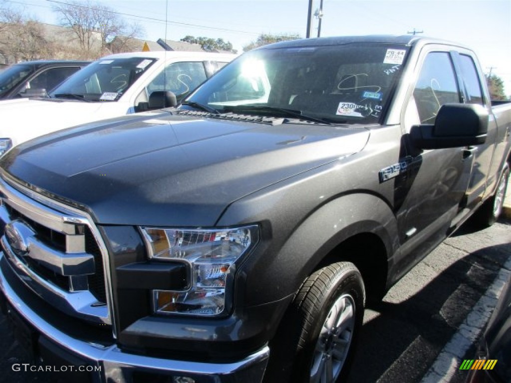 2015 F150 XLT SuperCab - Magnetic Metallic / Medium Earth Gray photo #2