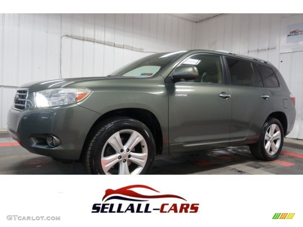 2008 Highlander Limited 4WD - Cypress Green Pearl / Sand Beige photo #1