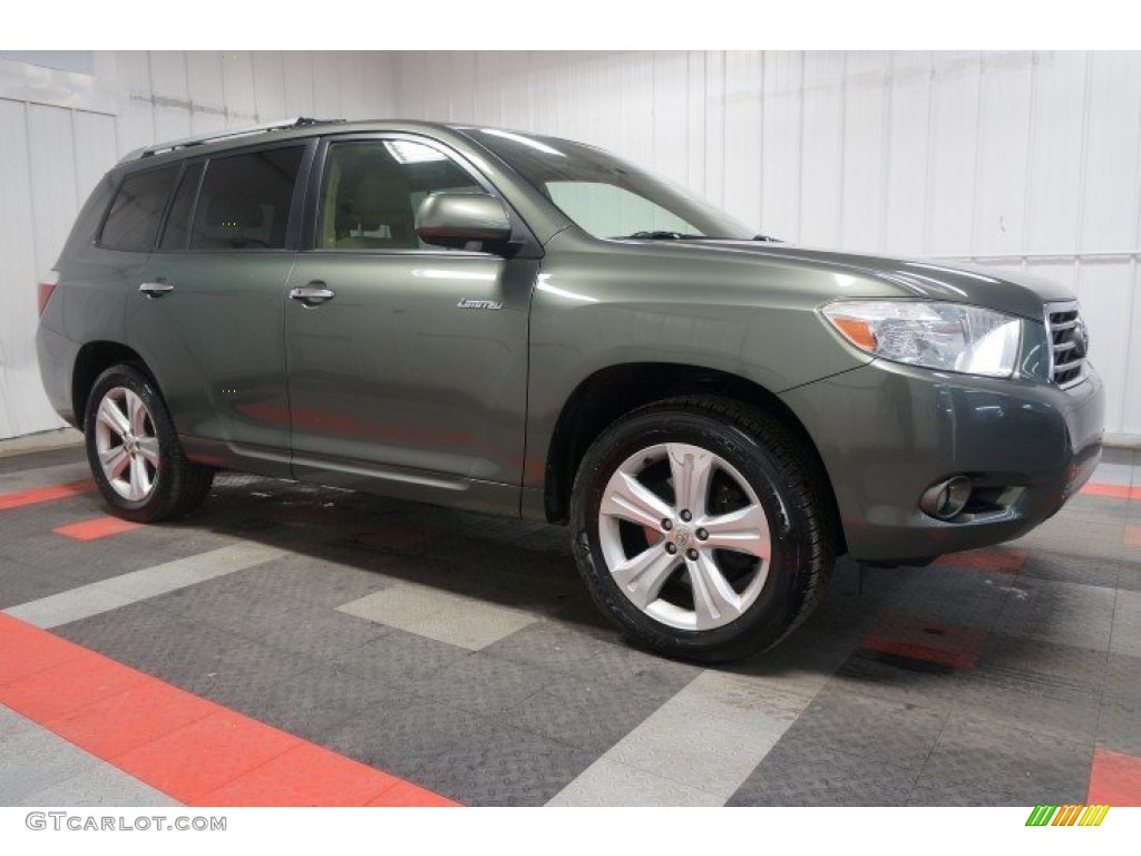 2008 Highlander Limited 4WD - Cypress Green Pearl / Sand Beige photo #6