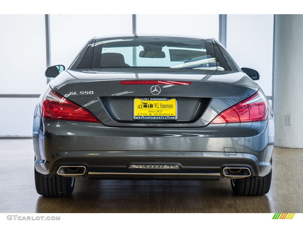 2016 SL 550 Roadster - designo Graphite Metallic / Bengal Red/Black photo #4