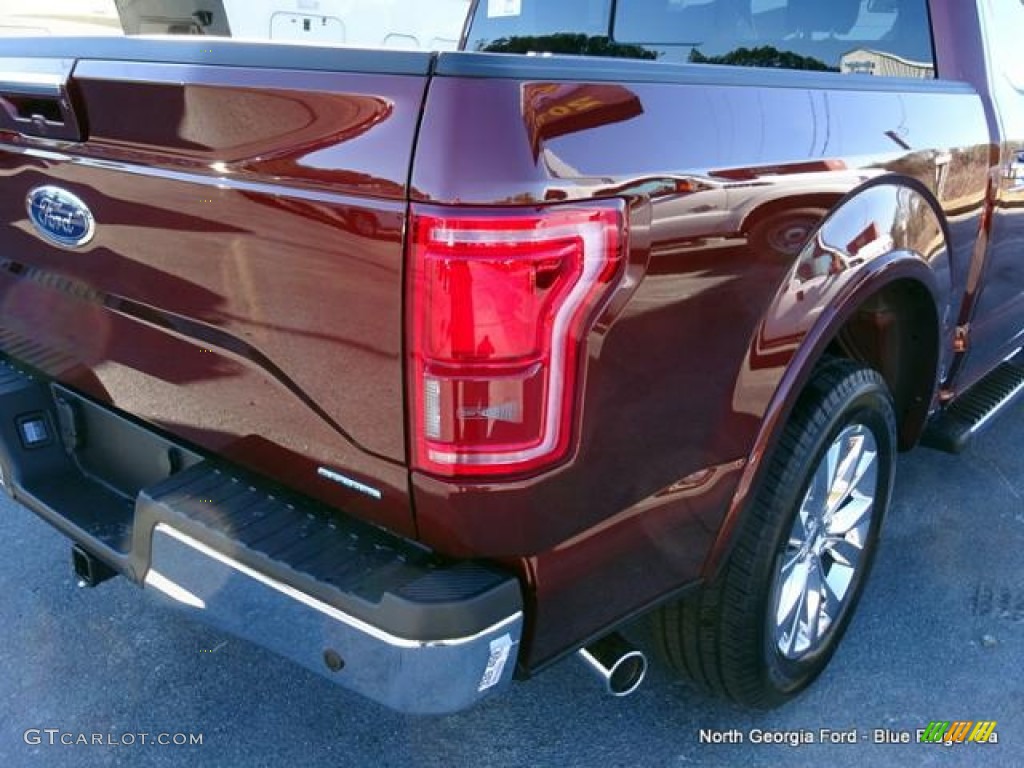 2016 F150 Lariat SuperCrew - Bronze Fire / Black photo #38